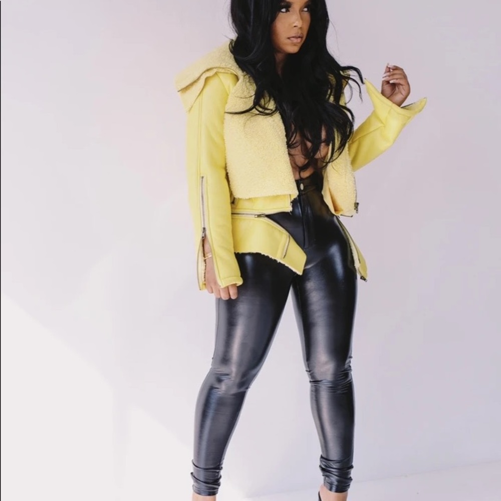 Yellow Fur Jacket